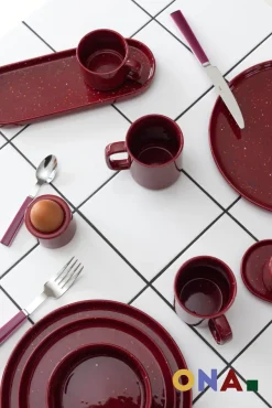 ONA Mokken Fika Burgundy 330 ml - 4 stuks