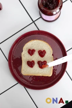 ONA Ontbijtborden / Dessertborden Fika Burgundy ø 20.5cm - 4 stuks