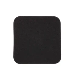 Onderzetters - Vegan leer - Zwart / Cognac - dubbelzijdig - 10 x 10 cm - 6 stuks - Cookinglife
