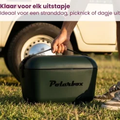 Polarbox Koelbox met Schouderband - Green Forest-Black - 12 Liter