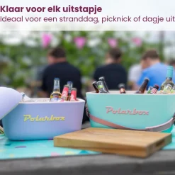 Polarbox Koelbox met Schouderband - Lime-Lilac - 12 Liter