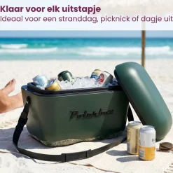 Polarbox Koelbox met Schouderband - Green Forest-Black - 20 Liter