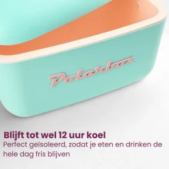 Polarbox Koelbox met Schouderband - Pastelgroen - 12 liter