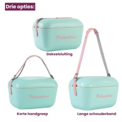 Polarbox Koelbox met Schouderband - Pastelgroen - 12 liter
