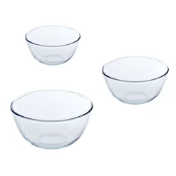 Pyrex Glazen Mengkom / Beslagkom Set Iconics' 3-Delig - 500ml, 1 Liter & 2 Liter