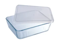 Pyrex Glazen Ovenschaalset met deksel Cook & Freeze 4-Delig - 800 ml, 1.5 Liter, 2.6 Liter & 4 Liter