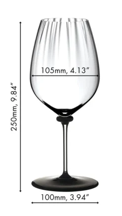 Riedel Rode Wijnglas Fatto A Mano Performance - Cabernet Sauvignon - Zwarte Voet - 834 ml