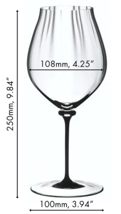Riedel Rode Wijnglas Fatto A Mano Performance - Pinot Noir - Zwarte Steel - 830 ml
