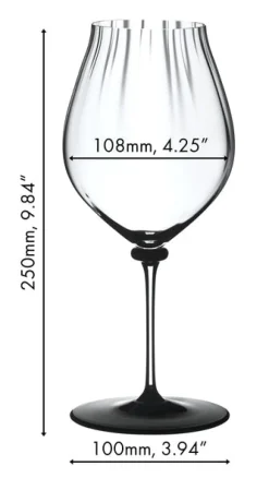 Riedel Rode Wijnglas Fatto A Mano Performance - Pinot Noir - Zwarte Voet - 830 ml