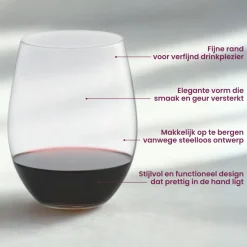 Riedel Rode Wijnglazen O Wine - Cabernet / Merlot - 600 ml - Pay 3 Get 4