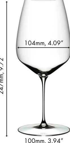 Riedel Rode Wijnglazen Veloce - Cabernet Sauvignon / Merlot - 829 ml - 2 stuks