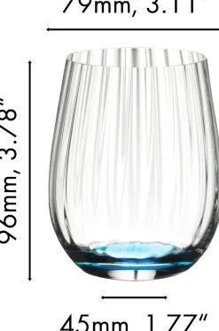 Riedel Tumbler Glas optical Happy O - Ribbel - 337 ml - 4 stuks