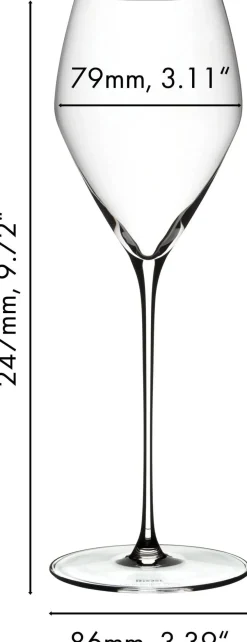 Riedel Wijnglazenset - Champagneglazen - Flutes - Veloce - 570 ml - 4 Stuks