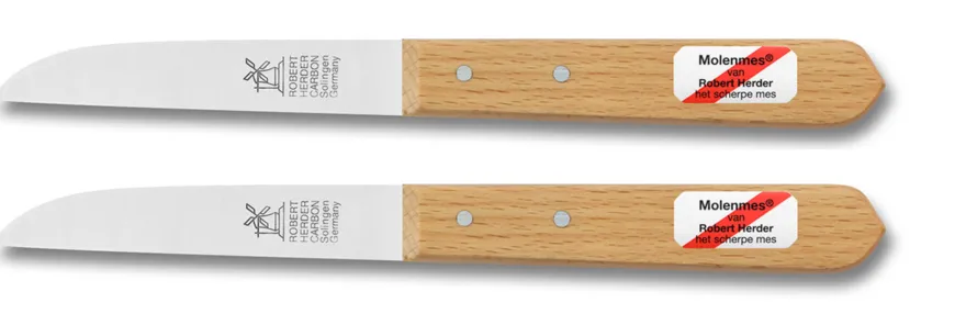 Robert Herder Molenmes - Hout - Lemmet 9.2 cm - 2 Stuks