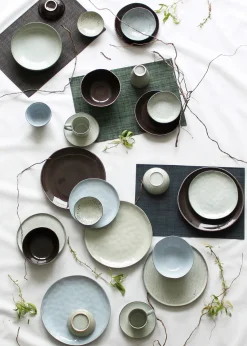 Salt & Pepper Dinerborden Artisan Organisch Groen 28 cm - 4 Stuks