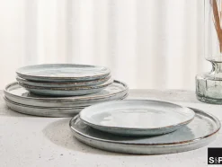 Salt & Pepper Dinerborden Artisan Organisch Groen 28 cm - 4 Stuks