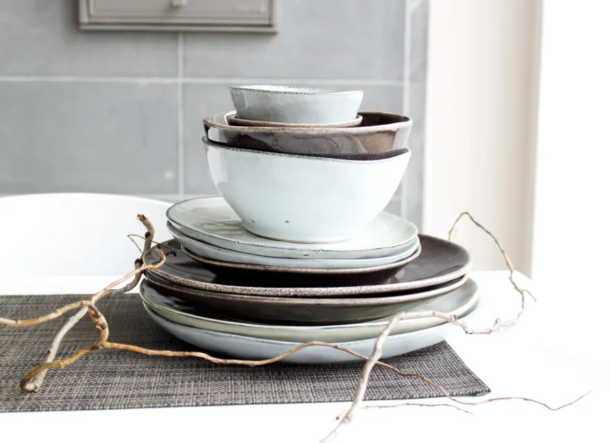 Salt & Pepper Dinerborden Artisan Groen ø 26 cm - 4 Stuks