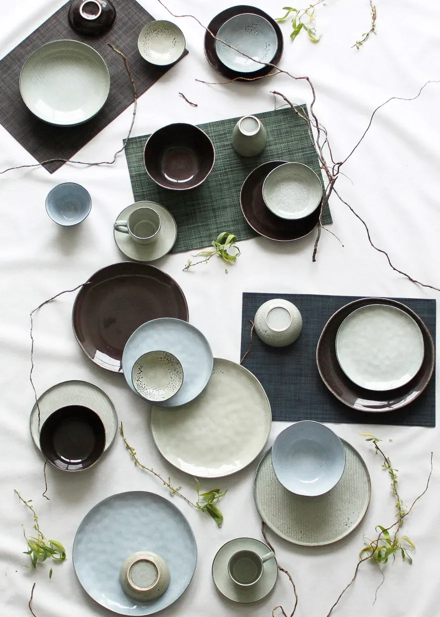 Salt & Pepper Dinerborden Artisan Groen ø 26 cm - 4 Stuks