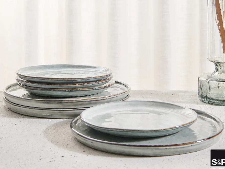 Salt & Pepper Dinerborden Artisan Groen ø 26 cm - 4 Stuks
