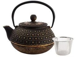 Salt & Pepper Theepot My Tea met RVS Filter - Gietijzer Zwart / Goud - 800 ml