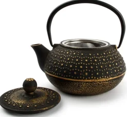 Salt & Pepper Theepot My Tea met RVS Filter - Gietijzer Zwart / Goud - 800 ml