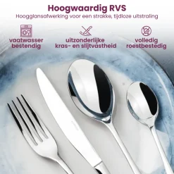 Sambonet Bestekset Rock - RVS - 60 delig / 12 personen