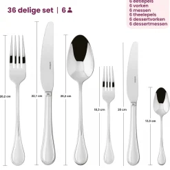 Sambonet Bestekset Royal - Goud - 36 delig / 6 personen