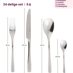 Sambonet Bestekset Sintesi - RVS - 24 delig / 6 personen