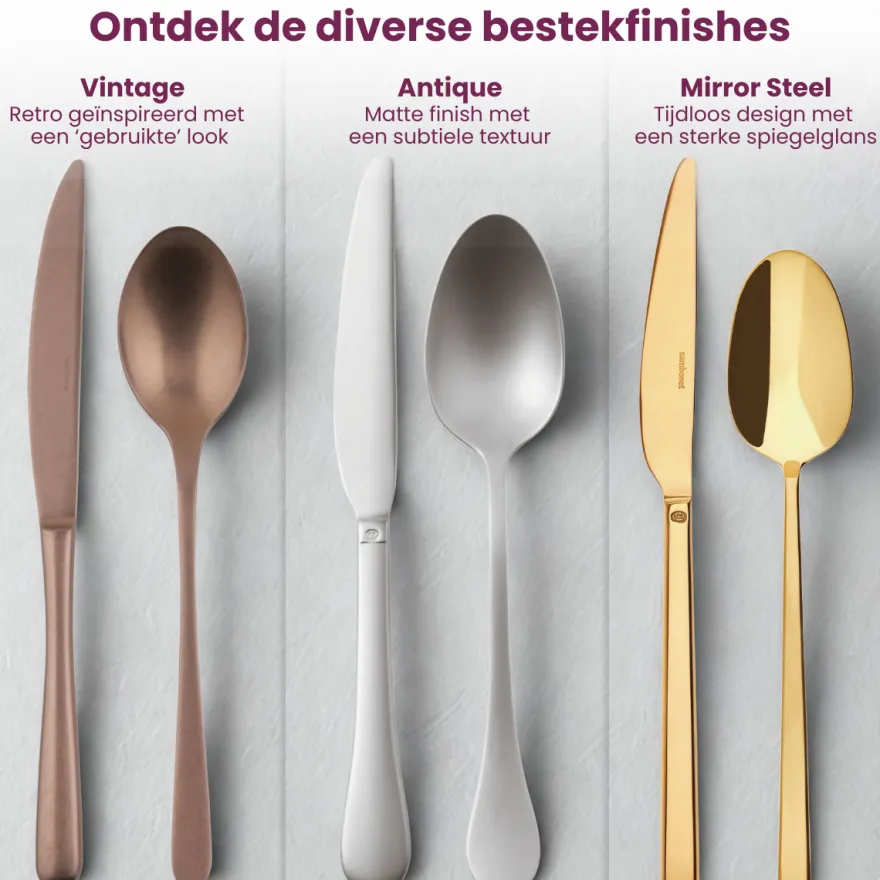 Sambonet Bestekset Taste - Vintage Koper - 24 delig / 6 personen