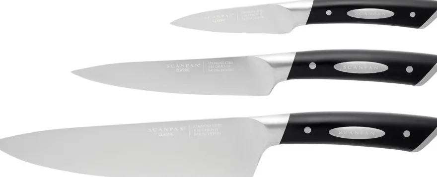 SCANPAN Messenset Classic 3-delig - Koksmes, Officemes & Schilmes