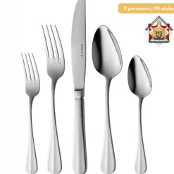 Sola Bestekset Hollands Glad - 18/10 RVS - 90 delig / 9 personen