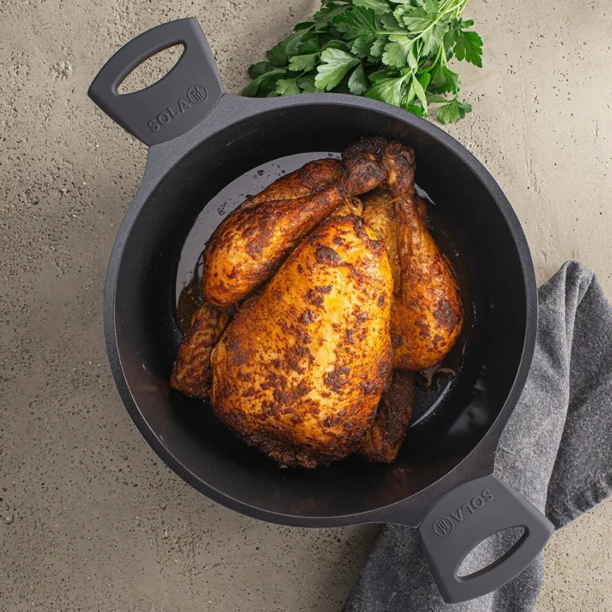 Sola Braadpan met deksel Ceramic Deluxe ø 28 cm - keramische anti-aanbaklaag