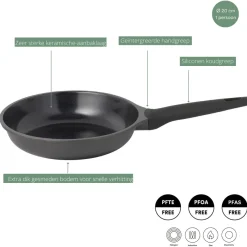Sola Koekenpan Ceramic Deluxe ø 20 cm - Inductie geschikt - keramische anti-aanbaklaag