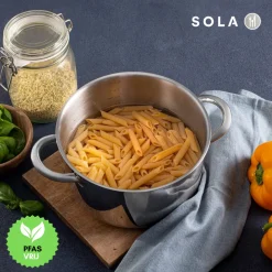Sola Pannenset Blizz 4-Delig RVS - Kookpan ø 16, 18, 20 cm & Steelpan ø 16 cm - geschikt voor alle warmtebronnen