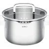 Sola Soeppan Juvia RVS Downdraft en Inductie geschikt ø 24 cm / 5.5 liter - geschikt voor alle warmtebronnen
