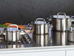 Sola Soeppan Juvia RVS Downdraft en Inductie geschikt ø 24 cm / 5.5 liter - geschikt voor alle warmtebronnen