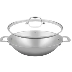 Sola Wokpan met deksel Green Cooking+ Triply RVS ø 32 cm - geschikt voor alle warmtebronnen - zonder anti-aanbaklaag