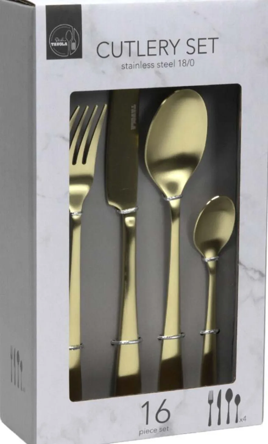 Studio Tavola Bestekset - Modern - Champagne - 16-delig / 4 personen