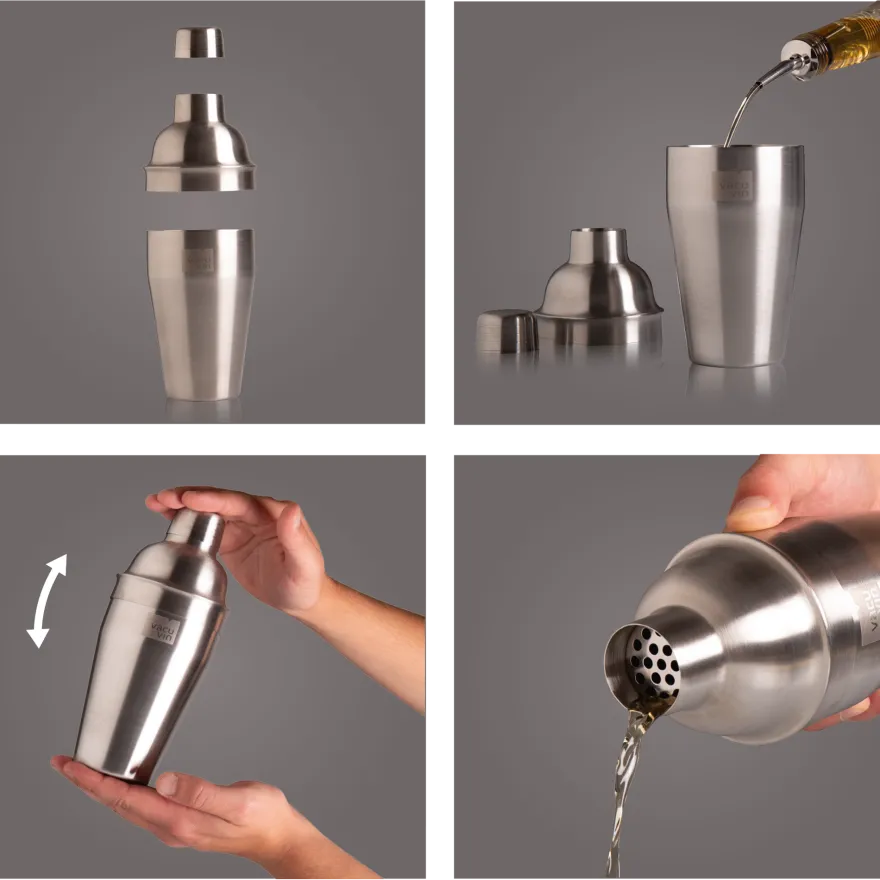 Vacu Vin Cocktail Set Plus - Zilver - 7 stuks