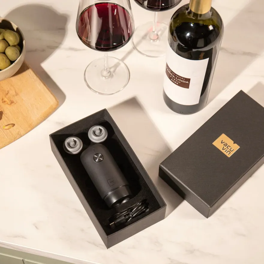 Vacu Vin Elektrische Wine Saver Vacuümpomp + 2 Doppen
