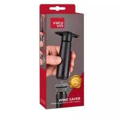 Vacu Vin Wijnpomp met 2 wijnstoppers - Wine Saver - Zwart