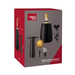 Vacu Vin Wijnset Elegant - Zwart - 5 delige set