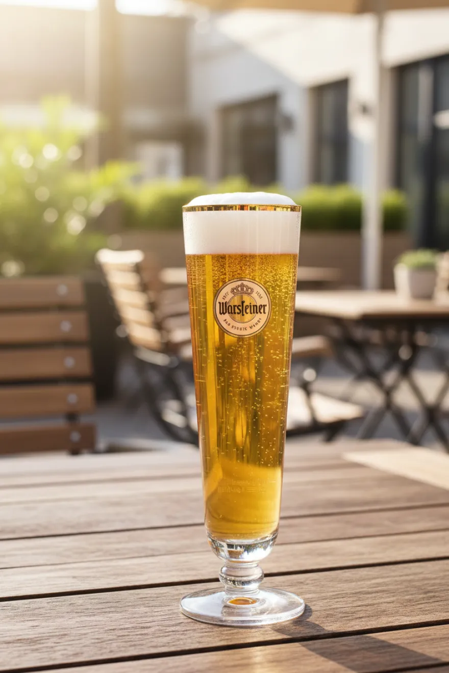 Warsteiner Bierglazen op Voet - 300 ml - 6 stuks