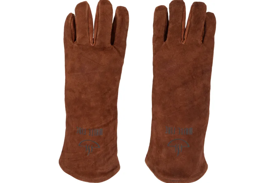 White Fire BBQ Schort & Handschoenen Leer - Bruin - 3-delig
