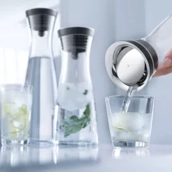 WMF Karaf / Waterkaraf - Basic - Drupvrij - Zwart / Zilver - 1 liter