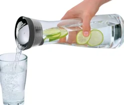 WMF Karaf / Waterkaraf - Basic - Drupvrij - Zwart / Zilver - 1 liter