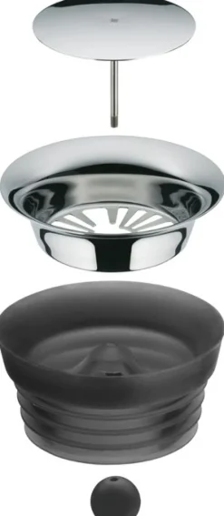 WMF Karaf / Waterkaraf - Basic - Drupvrij - Zwart / Zilver - 1 liter