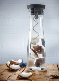 WMF Karaf / Waterkaraf - Basic - Drupvrij - Incl. Fruitfilter - Zwart / Zilver - 1.5 liter