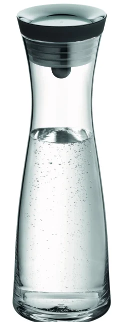 WMF Karaf / Waterkaraf - Basic - Drupvrij - Incl. Fruitfilter - Zwart / Zilver - 1.5 liter