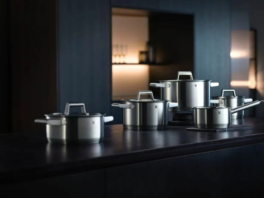 WMF Pannenset Comfort Line 5-Delig Inclusief GRATIS Cookinglife Kookgerei set - Kookpan ø 16, 20, 20 en 24 cm en Steelpan ø 16 cm